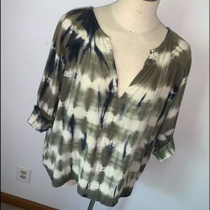 ba&sh Tie Dye V-Neck Smock Top